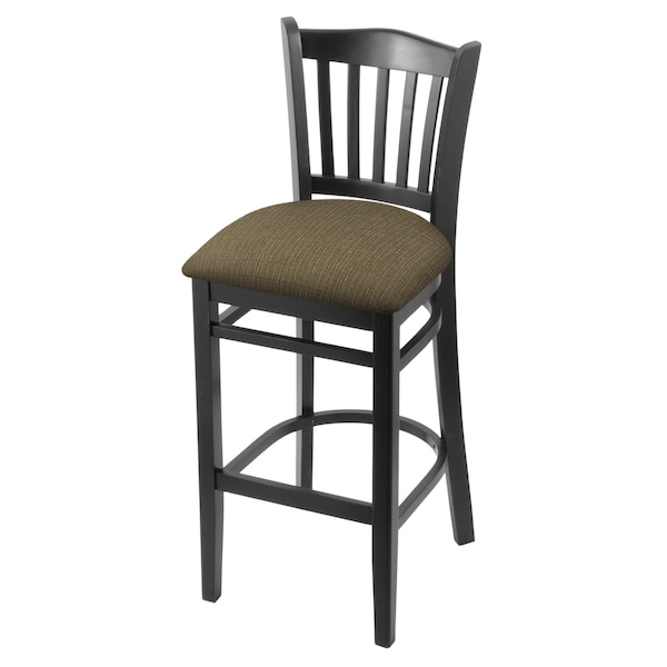 25" Counter Stool, Black Finish, Graph Cork Seat